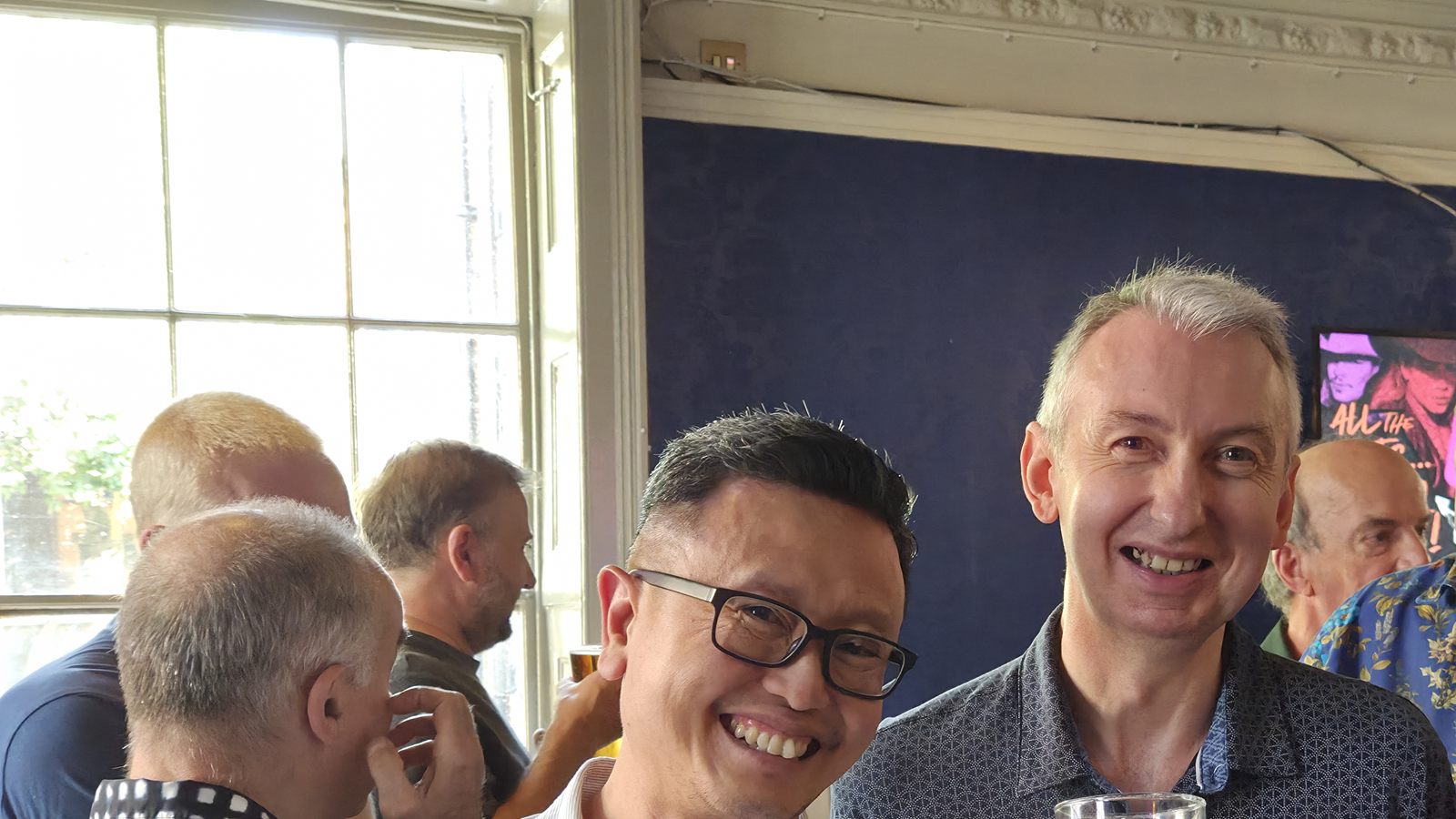 Friendly London Gays members at a Soho social event